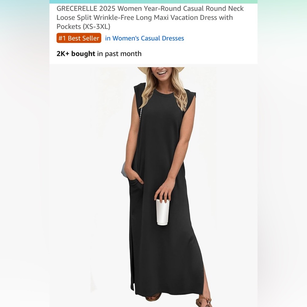 Black Maxi Dress with Pockets